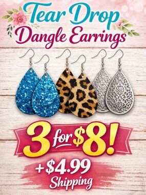 Teardrop Earrings Bundle - Pick Any 3 for $8 - $4.99 Shipping